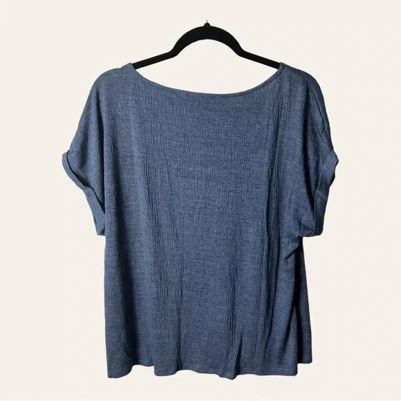 BELLEโ SHORT SLEEVE TOP BLUE IN COLOR SIZE LARGE - Picture 5 of 9